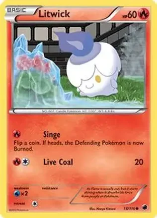 2013 Pokemon Black & White Plasma Freeze #14/116 - Litwick