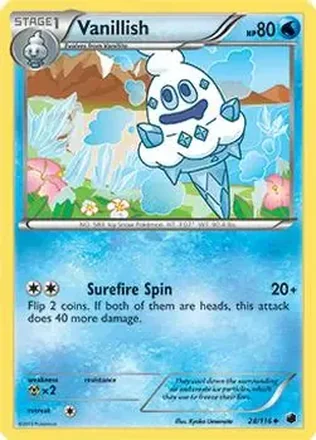 2013 Pokemon Black & White Plasma Freeze #28/116 - Vanillish