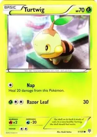 2013 Pokemon Black & White Plasma Storm #1 - Turtwig