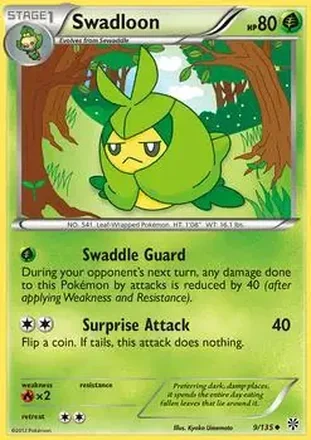 2013 Pokemon Black & White Plasma Storm #9 - Swadloon