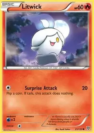 2013 Pokemon Black & White Plasma Storm #21 - Litwick