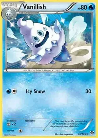 2013 Pokemon Black & White Plasma Storm #36 - Vanillish