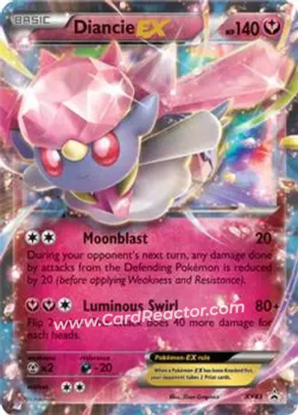 2013-17 Pokemon XY Promos #XY43 - Mega Diancie ex - Front