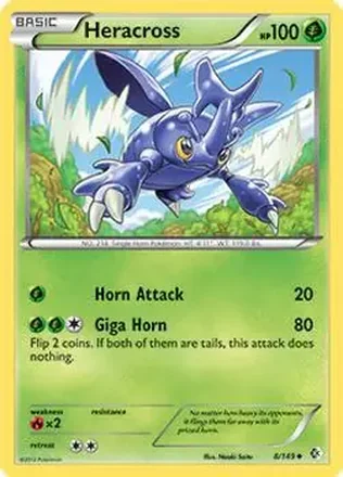 2012 Pokemon Black & White Boundaries Crossed #8/149 - ヘラクロス