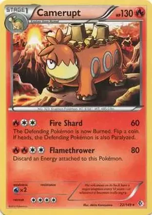 2012 Pokemon Black & White Boundaries Crossed #22/149 - Camerupt