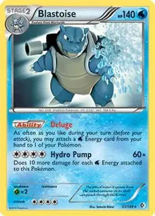 2012 Pokemon Black & White Boundaries Crossed #31/149 - Blastoise