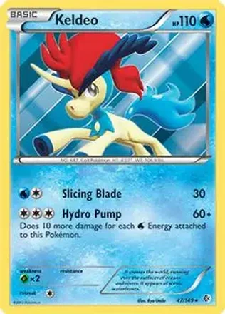 2012 Pokemon Black & White Boundaries Crossed #47/149 - Keldeo