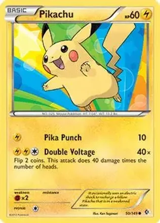 2012 Pokemon Black & White Boundaries Crossed #50/149 - Pikachu