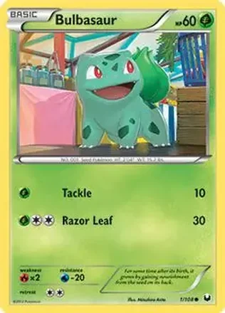 2012 Pokemon Black & White Dark Explorers #1/108 - Bulbasaur