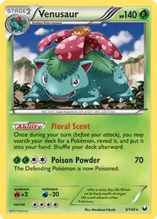2012 Pokemon Black & White Dark Explorers #3/108 - Venusaur