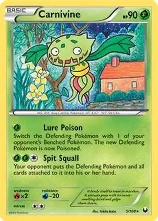 2012 Pokemon Black & White Dark Explorers #5/108 - Carnivine