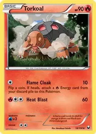 2012 Pokemon Black & White Dark Explorers #18/108 - コータス