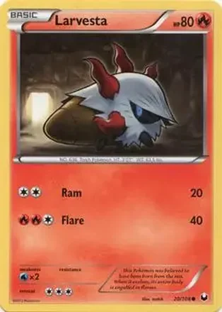 2012 Pokemon Black & White Dark Explorers #20/108 - メラルバ