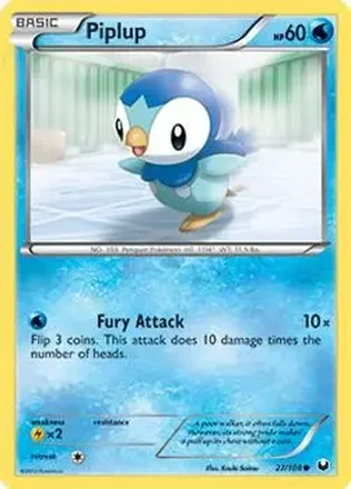 2012 Pokemon Black & White Dark Explorers #27/108 - Piplup