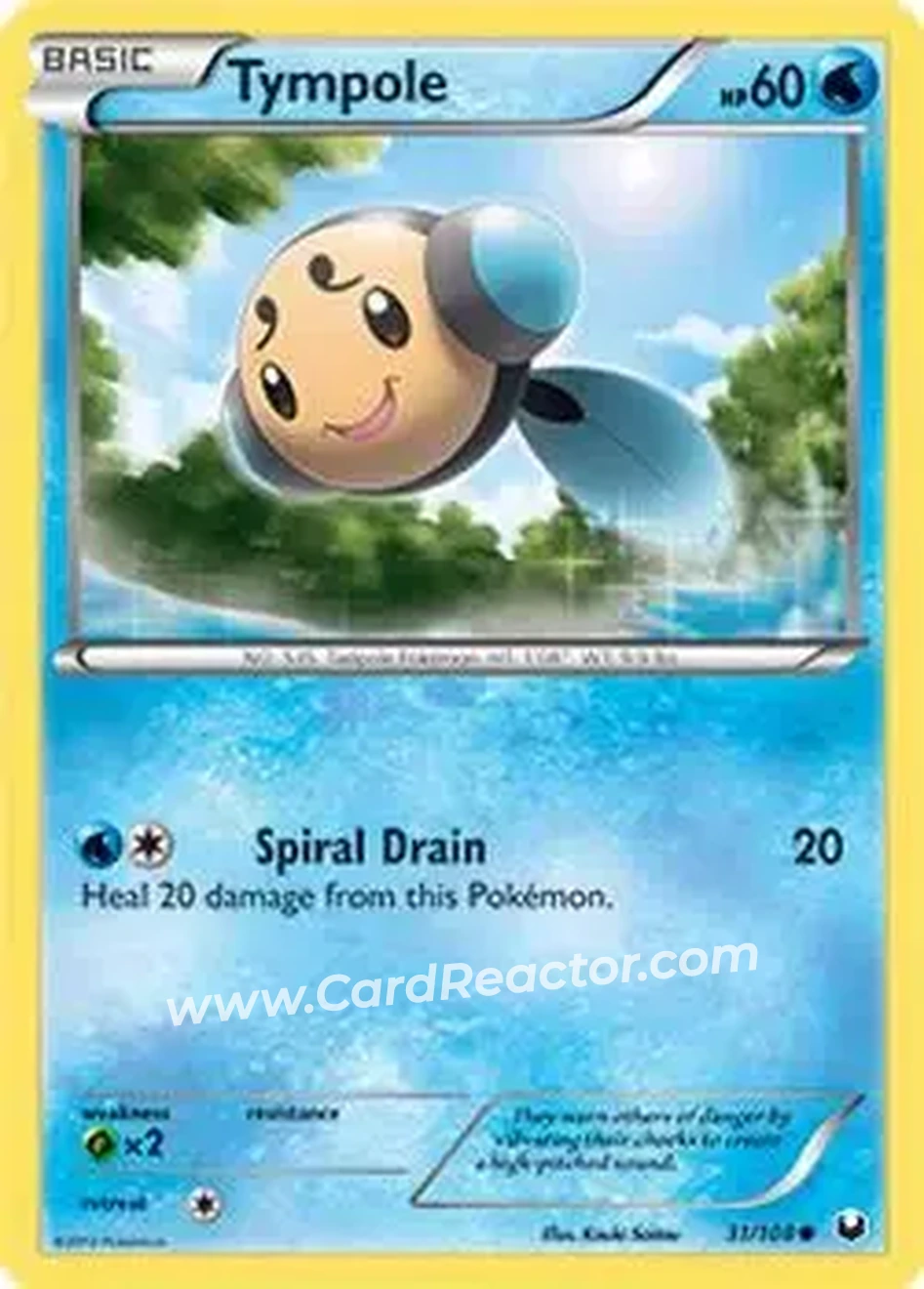 2012 Pokemon Black & White Dark Explorers #31/108 - オタマロ - Front