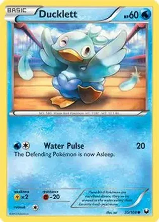 2012 Pokemon Black & White Dark Explorers #35/108 - Ducklett