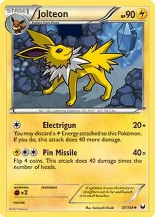 2012 Pokemon Black & White Dark Explorers #37/108 - Jolteon
