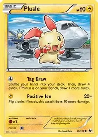 2012 Pokemon Black & White Dark Explorers #39/108 - Plusle