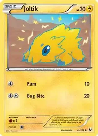 2012 Pokemon Black & White Dark Explorers #41/108 - Joltik
