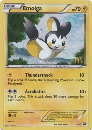 2012 Pokemon McDonald's Collection #6 - Emolga