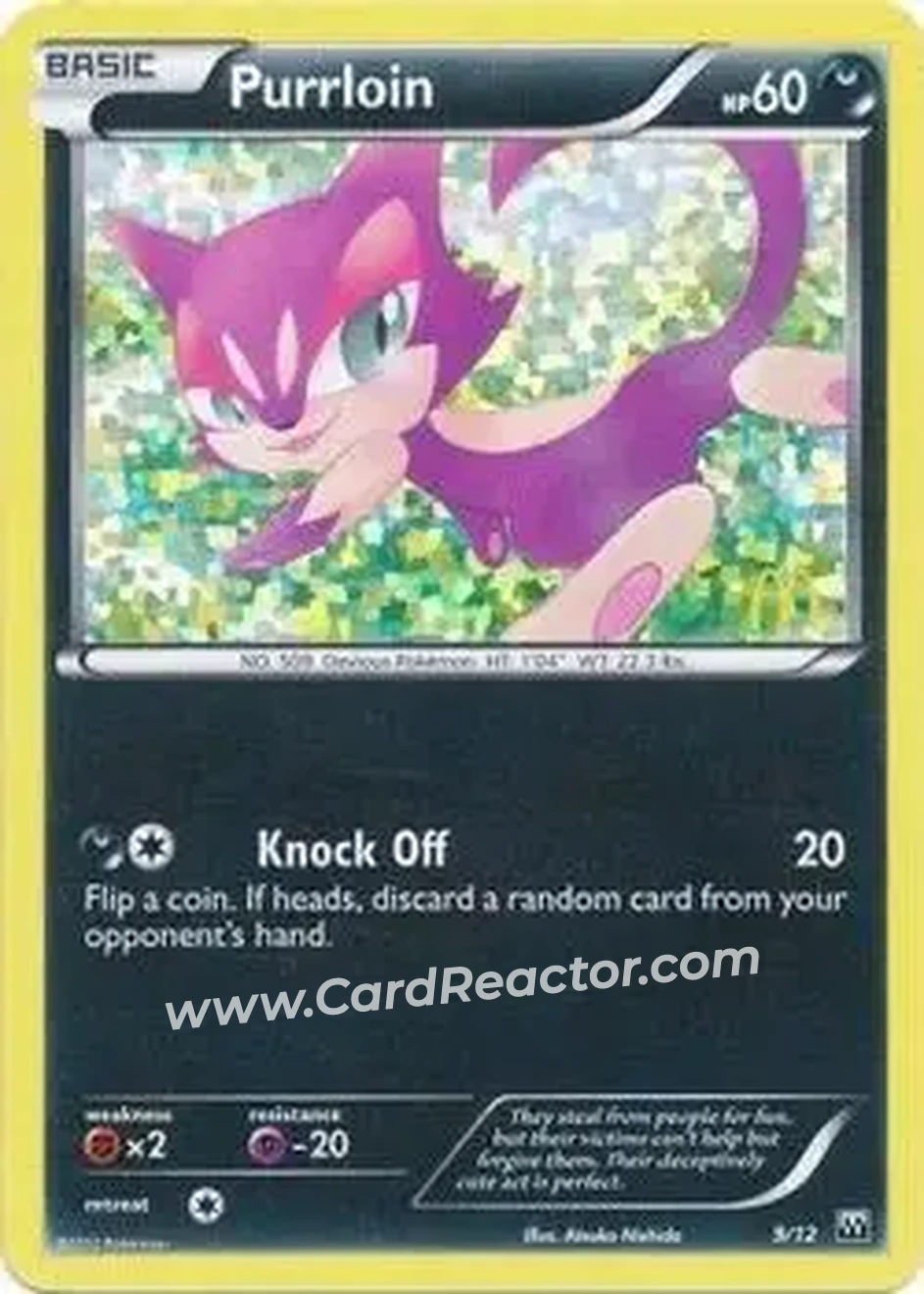 2012 Pokemon McDonald's Collection #9 - Purrloin - Front