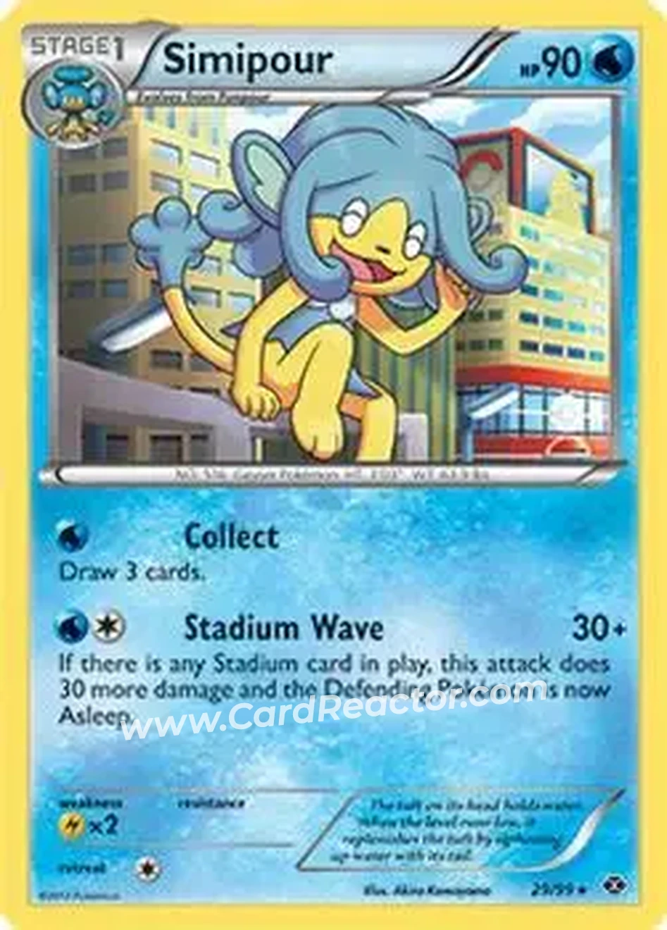 2012 Pokemon Next Destinies #29/99 - Simipour - Front