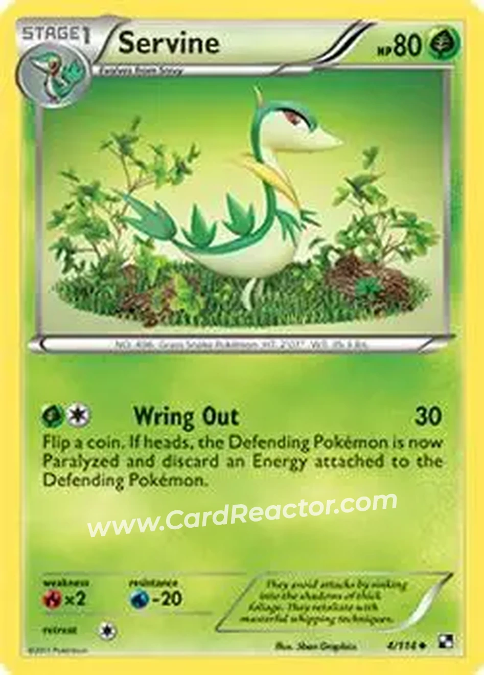2011 Pokemon Black & White #4/114 - ジャノビー - Front