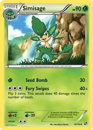 2011 Pokemon Black & White #8/114 - Simisage