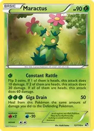 2011 Pokemon Black & White #12/114 - Maractus