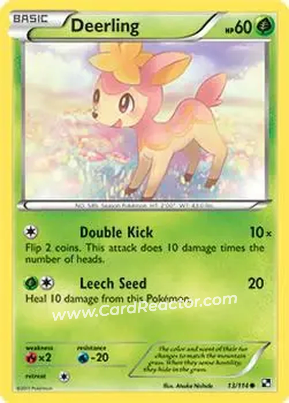 2011 Pokemon Black & White #13/114 - Deerling - Front