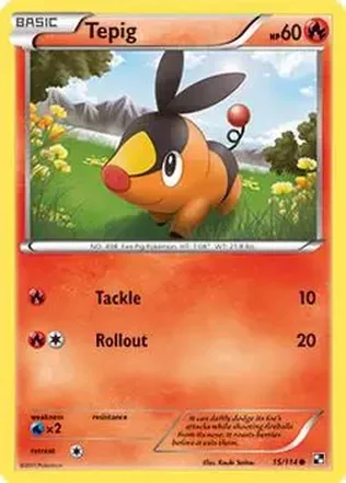 2011 Pokemon Black & White #15/114 - Tepig