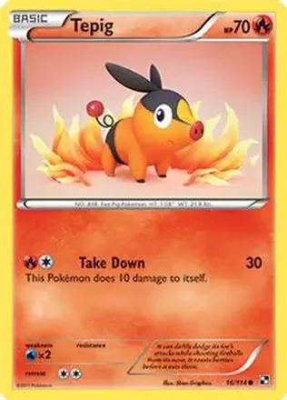 2011 Pokemon Black & White #16/114 - Tepig