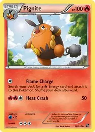 2011 Pokemon Black & White #17/114 - Pignite