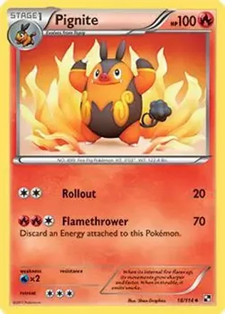 2011 Pokemon Black & White #18/114 - Pignite