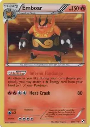 2011 Pokemon Black & White #20/114 - Emboar