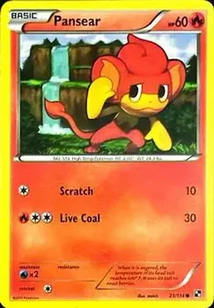 2011 Pokemon Black & White #21/114 - Pansear