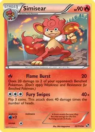 2011 Pokemon Black & White #22/114 - Simisear