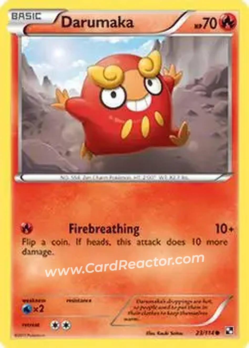 2011 Pokemon Black & White #23/114 - Darumaka - Front