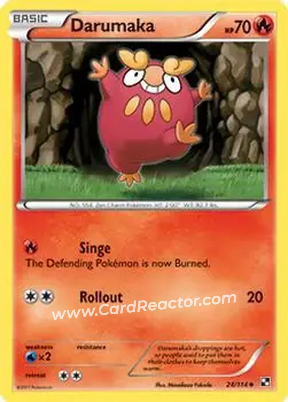 2011 Pokemon Black & White #24/114 - Darumaka - Front
