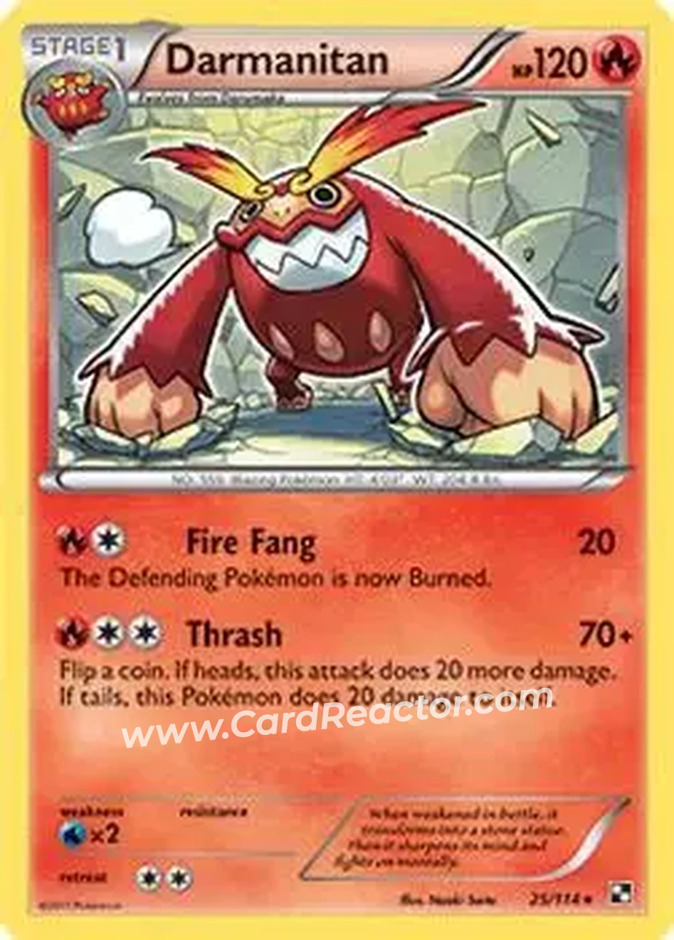 2011 Pokemon Black & White #25/114 - Darmanitan - Front