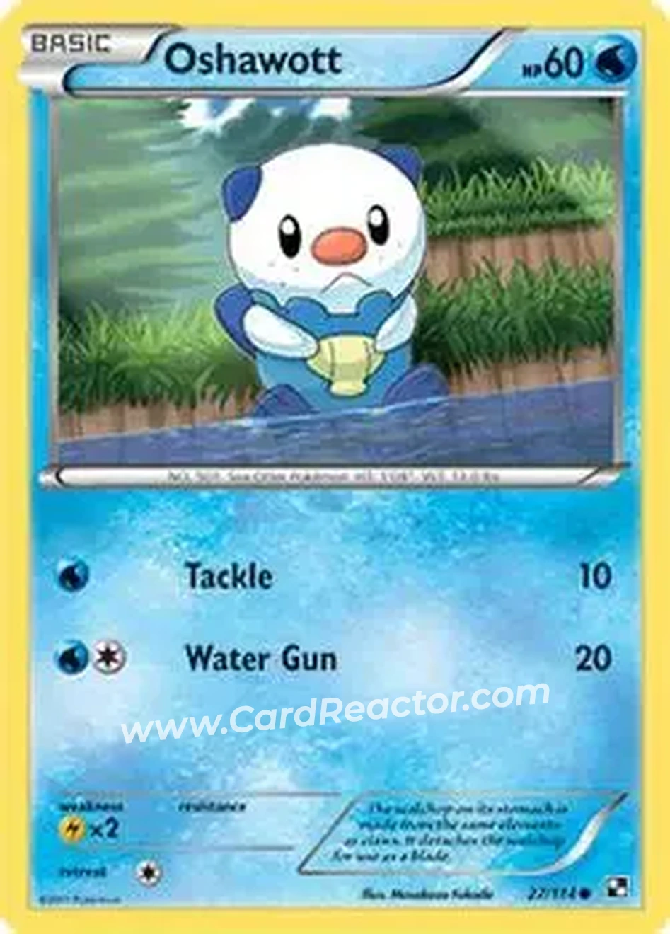 2011 Pokemon Black & White #27/114 - Oshawott - Front