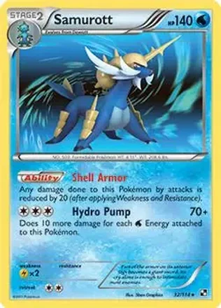 2011 Pokemon Black & White #32/114 - Samurott