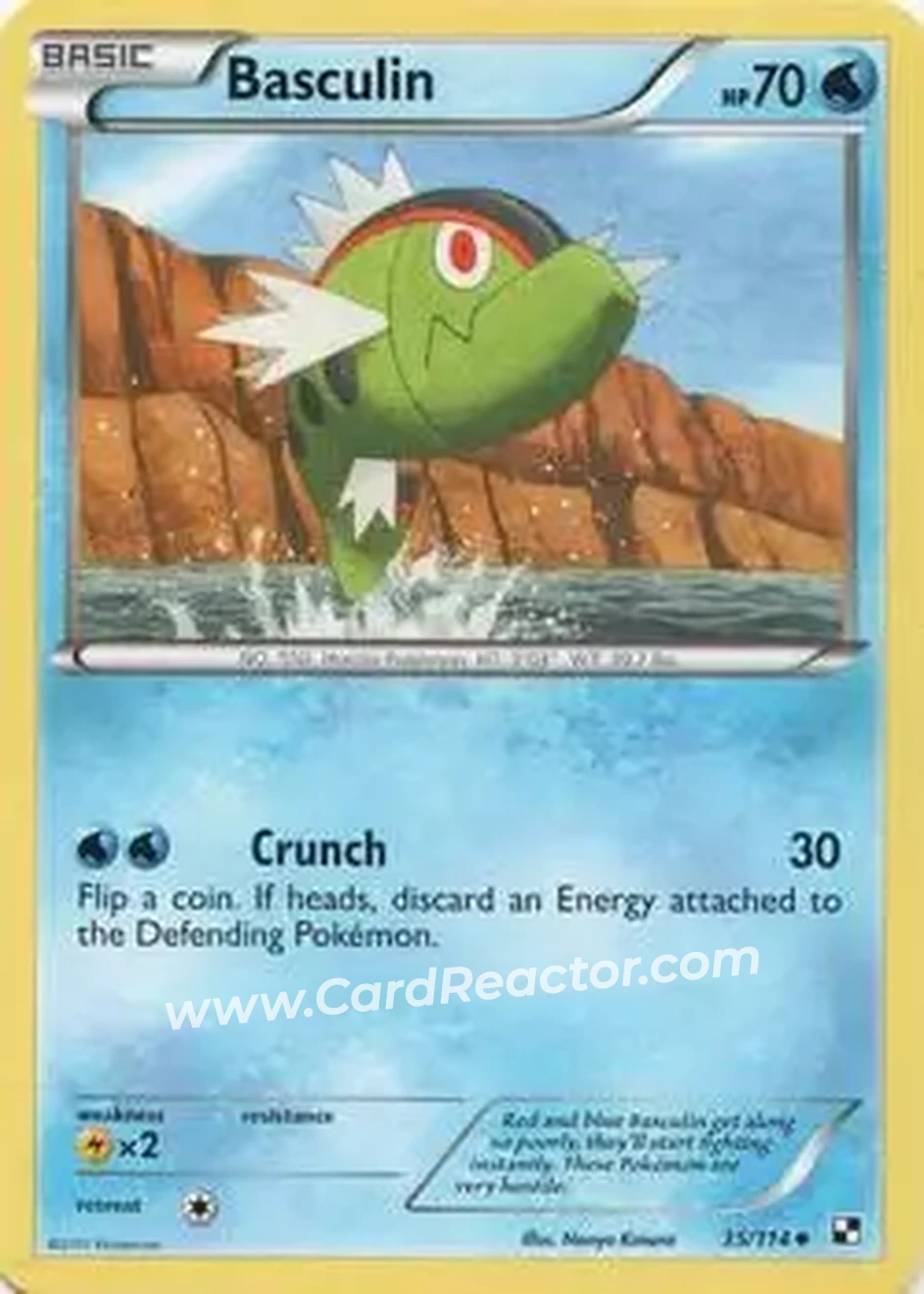 2011 Pokemon Black & White #35/114 - Basculin - Front