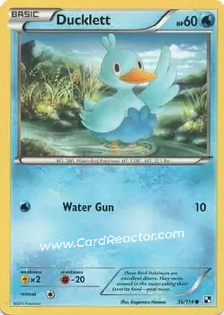 2011 Pokemon Black & White #36/114 - Ducklett - Front