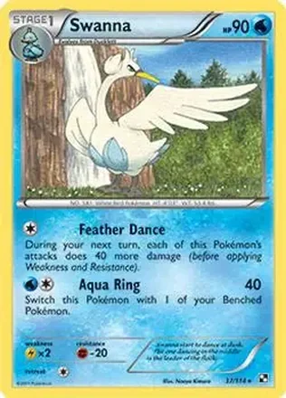 2011 Pokemon Black & White #37/114 - Swanna