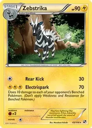 2011 Pokemon Black & White #43/114 - Zebstrika