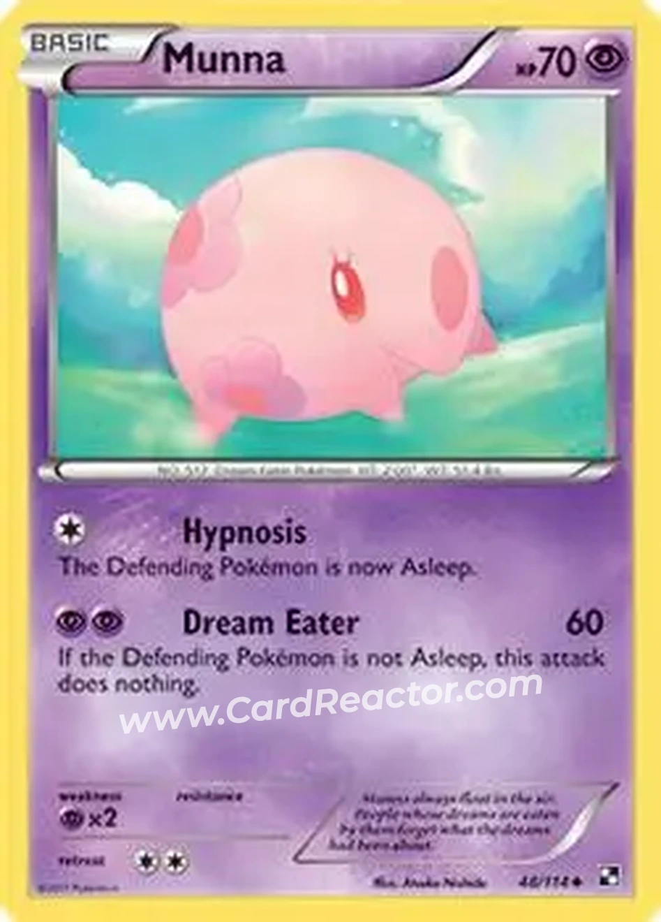 2011 Pokemon Black & White #48/114 - Munna - Front