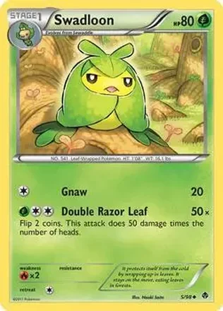 2011 Pokemon Black & White Emerging Powers #5/98 - Swadloon