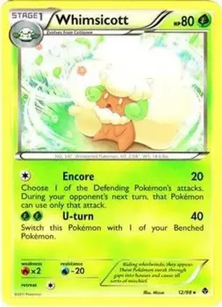 2011 Pokemon Black & White Emerging Powers #12/98 - エルフーン
