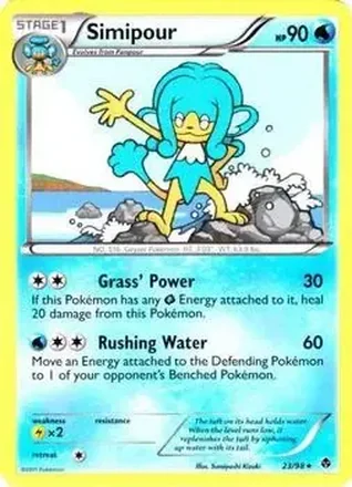 2011 Pokemon Black & White Emerging Powers #23/98 - Simipour